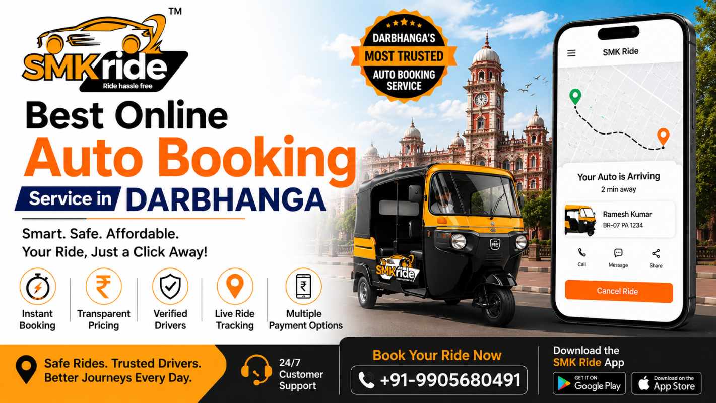 Best Online Auto Booking Service in Darbhanga | SMK Ride